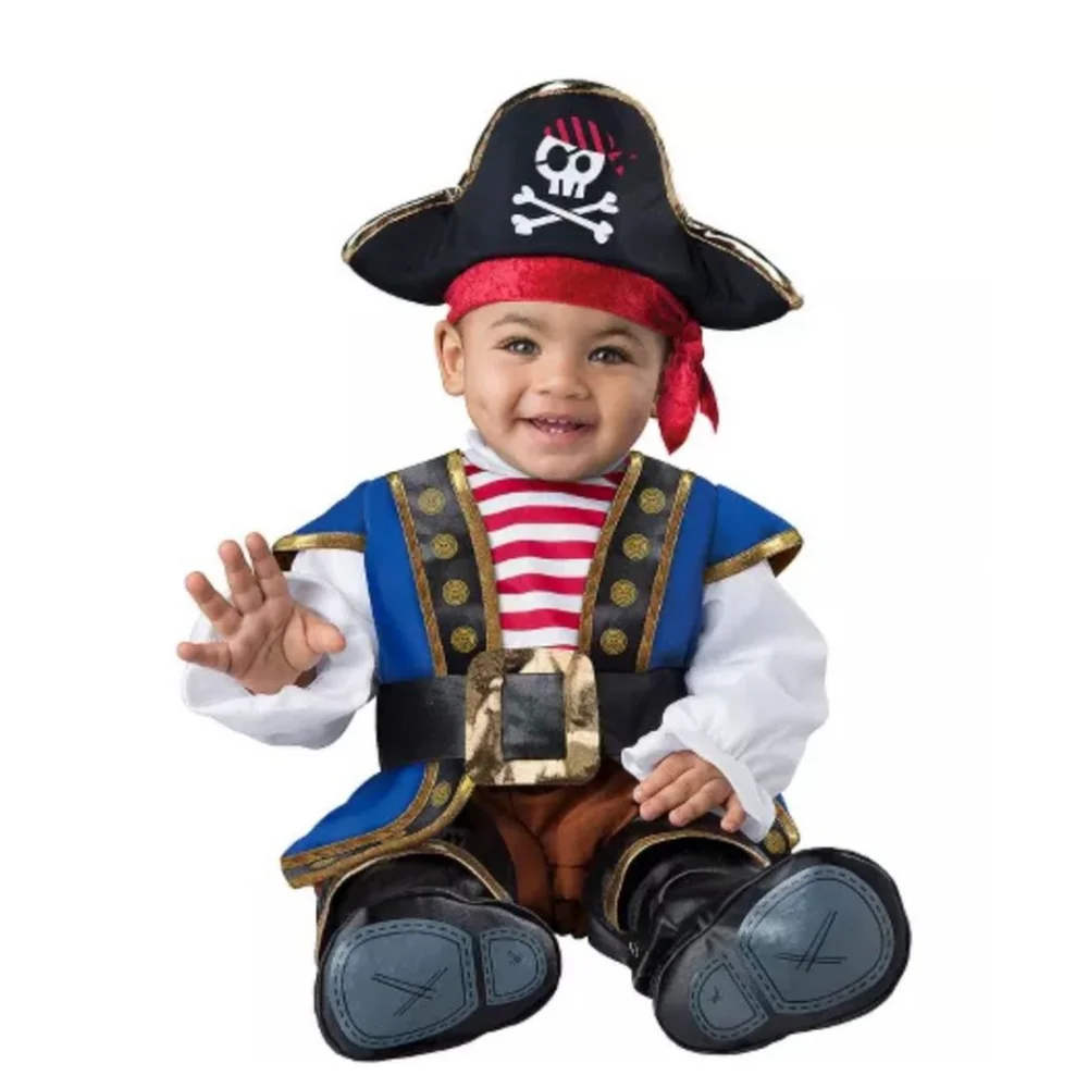 Unisex Baby Celebrate! Pirate Halloween Costume Blue Red Black, Size 0-6 months